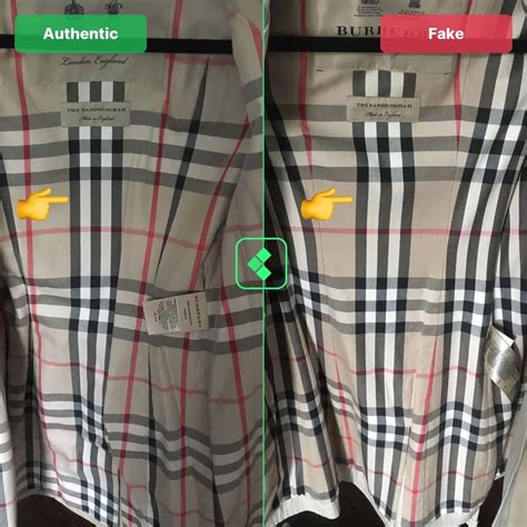 burberry london trwnchcoat fake vs real|how to identify burberry coat.